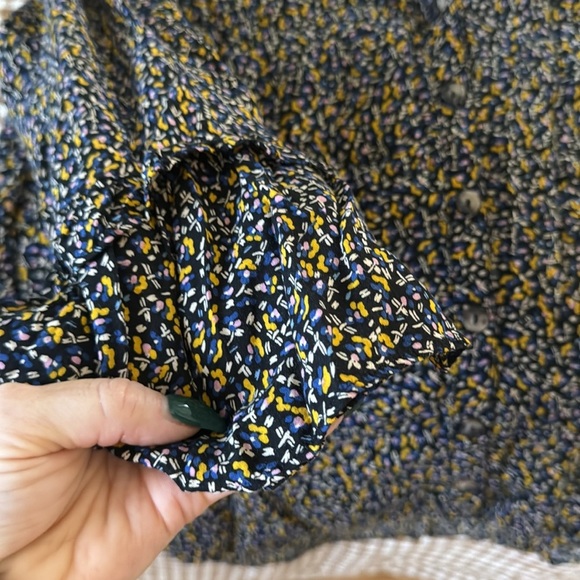 Anthropologie Maeve | Multi Colored Speckled | Button Down Top | size S - Picture 8 of 8